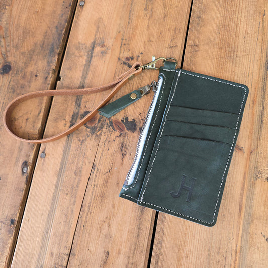 Cowhide Modesto Clutch (Olive)