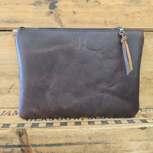 Medium Cowhide Catchall (Chestnut)