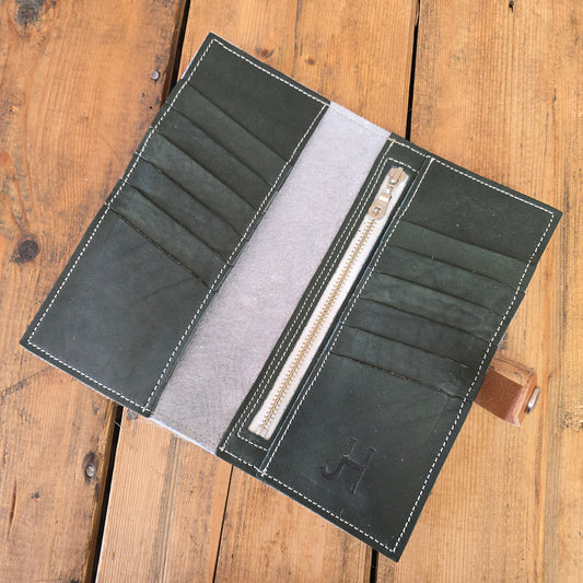 Cowhide Wallet (Olive)