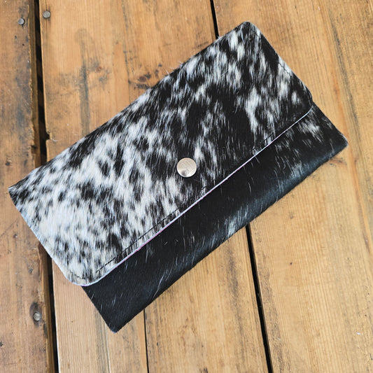 Cowhide Trifold Wallet (Pink)
