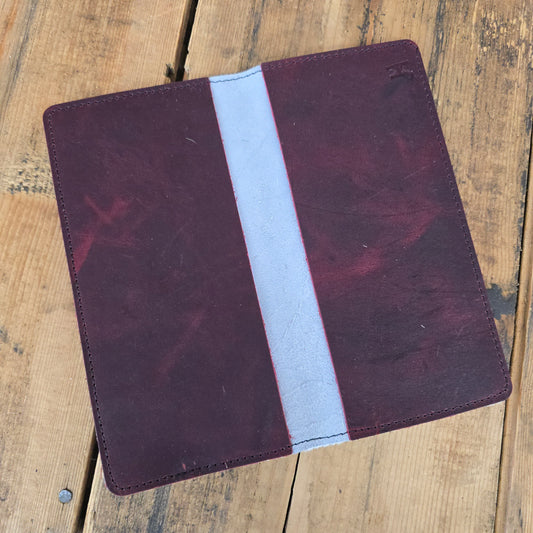 Cowhide Checkbook Cover (Dark Cherry)