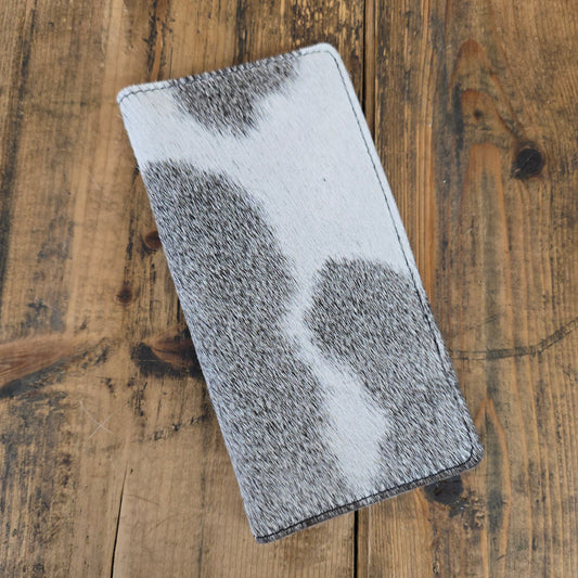 Cowhide Checkbook Cover (Magenta)