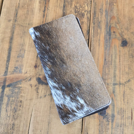 Cowhide Checkbook Cover (Chestnut)