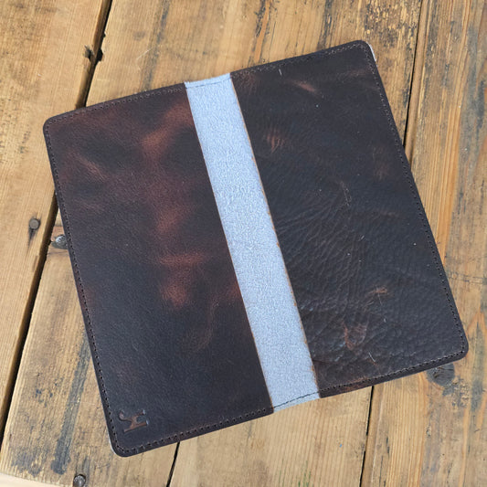 Cowhide Checkbook Cover (Chestnut)