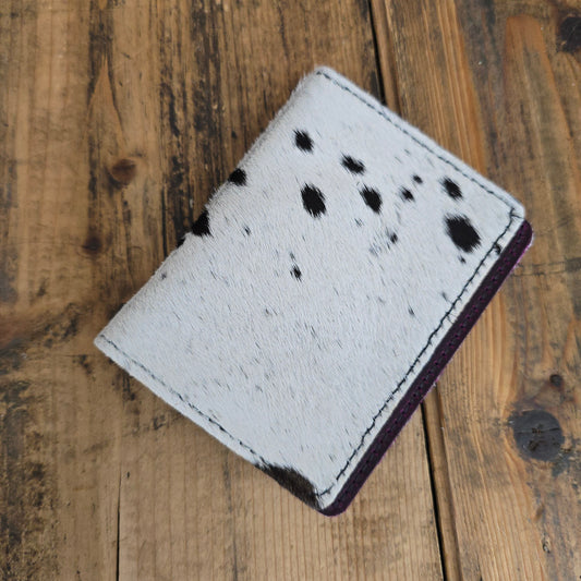 Cowhide Card Holder (Magenta)