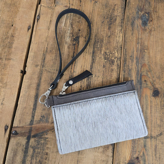 Cowhide Modesto Clutch (Rare Finds Taupe)