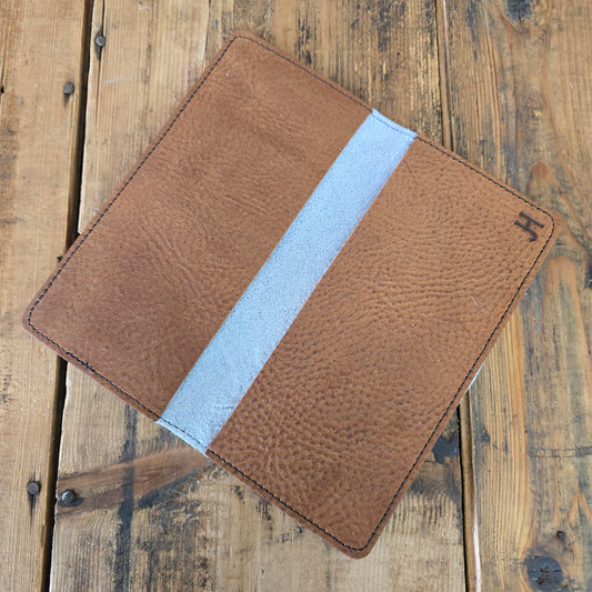 Cowhide Checkbook Cover (Rare Finds Brown)