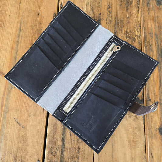 Cowhide Wallet (Navy)