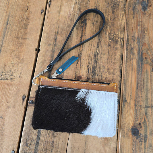 Cowhide Modesto Clutch (Dijon/Limited Ed Blue)