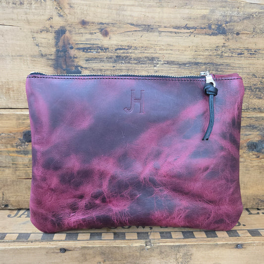 Medium Cowhide Catchall (Merlot)