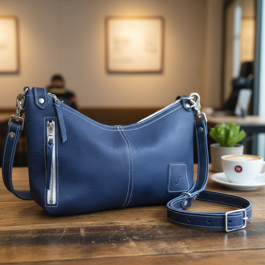 Cobalt leather by Jill's Homestead