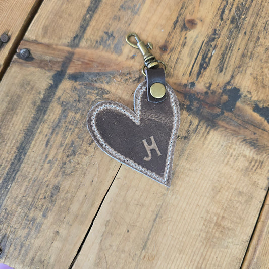 Heart Handbag Charm (Walnut)
