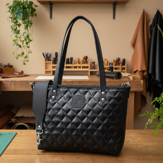 The Daisy - Quilted Black