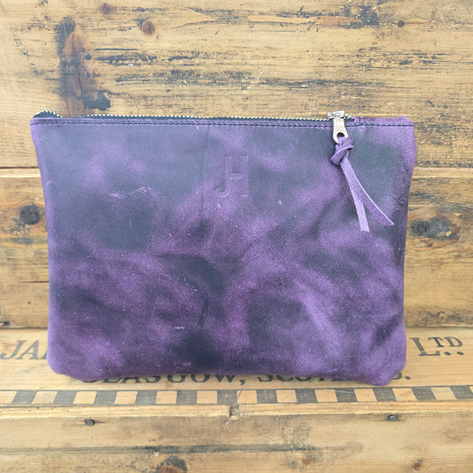 Medium Cowhide Catchall (Plum)