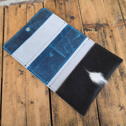 Cowhide Trifold Wallet (Limited Ed. Blue)