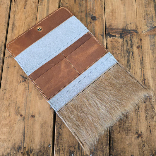 Cowhide Trifold Wallet (Amaretto)