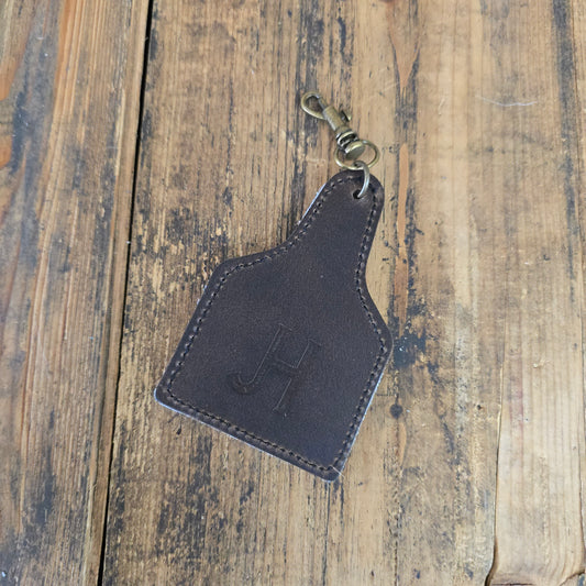 Ear Tag Charm (Chestnut)