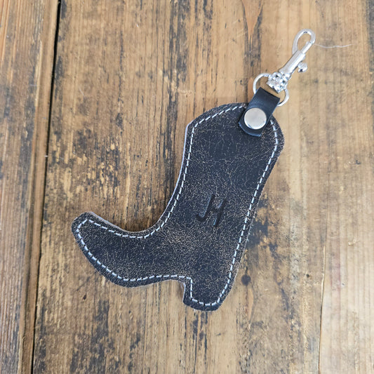 Cowhide Boot Charm (Black  + Tan)