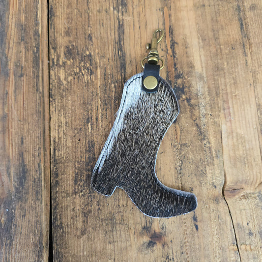 Cowhide Boot Charm (Chestnut)