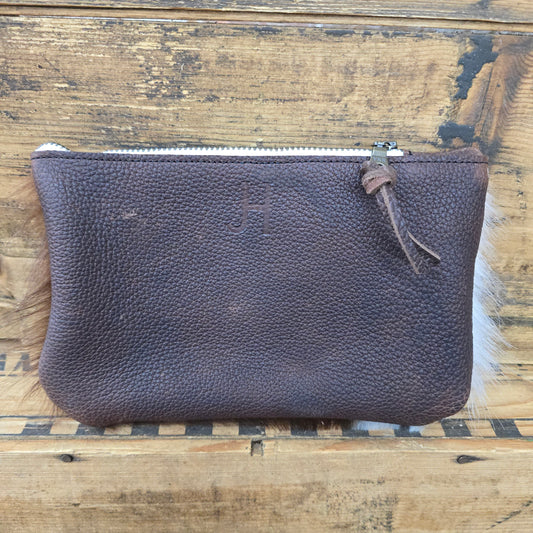 Small Cowhide Catchall (Bison Brown)