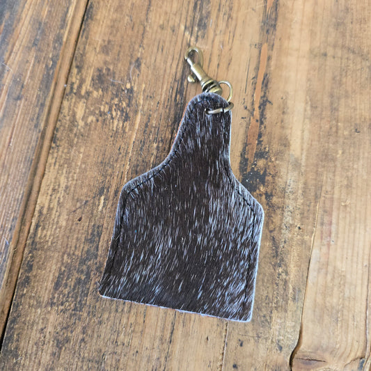 Ear Tag Charm (Quilted Caramel)