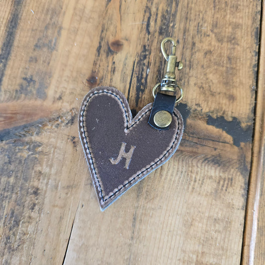 Heart Handbag Charm (Walnut)