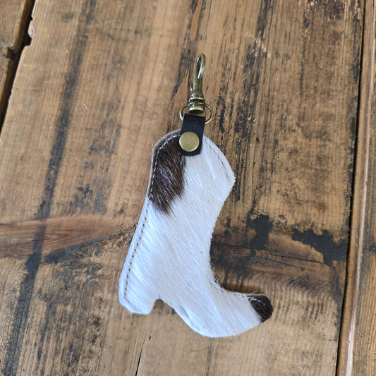 Cowhide Boot Charm (Rustic Brown)