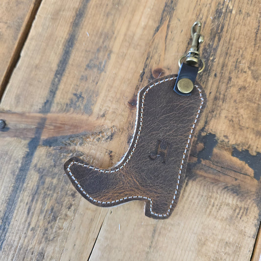 Cowhide Boot Charm (Rustic Brown)