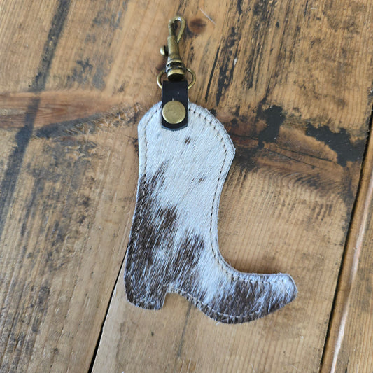 Cowhide Boot Charm (Walnut)