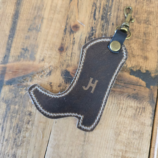 Cowhide Boot Charm (Walnut)