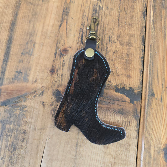 Cowhide Boot Charm (Rustic Brown)