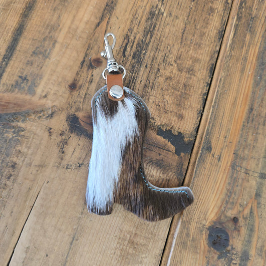 Cowhide Boot Charm (Rustic Brown)