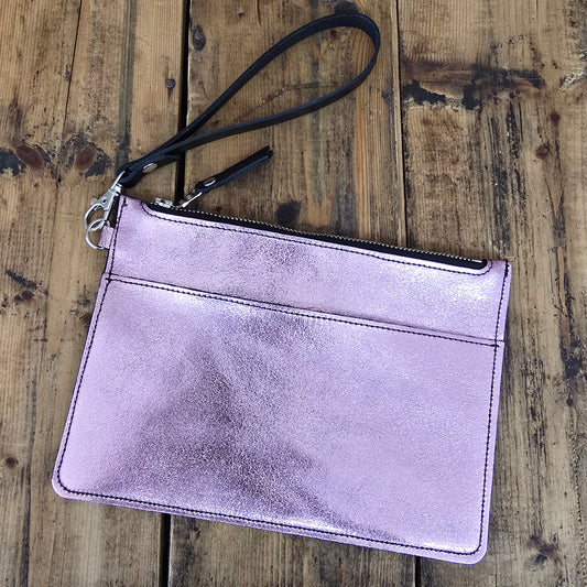 Nashville Clutch - Metallic Pink