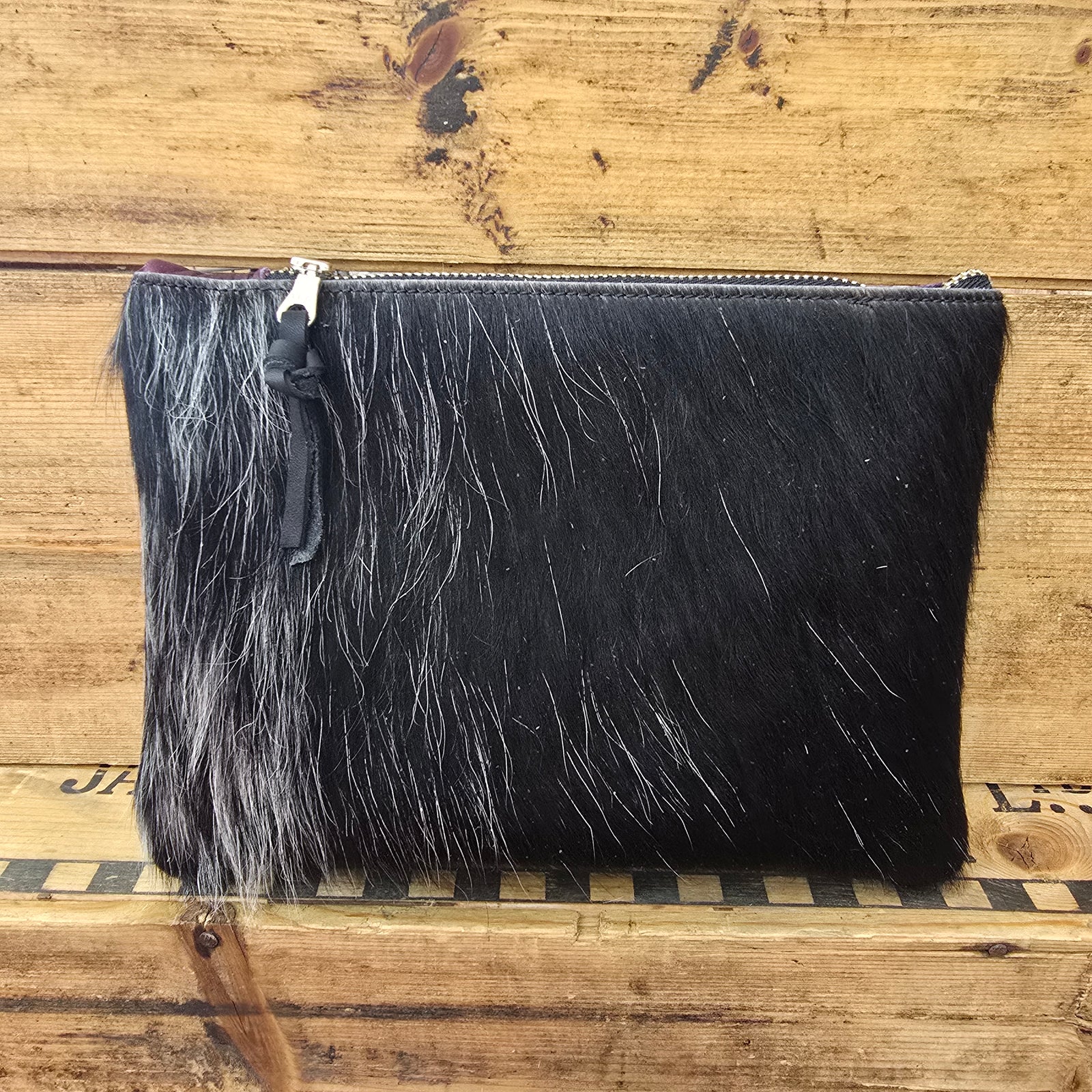 Medium Cowhide Catchall (Mulberry)