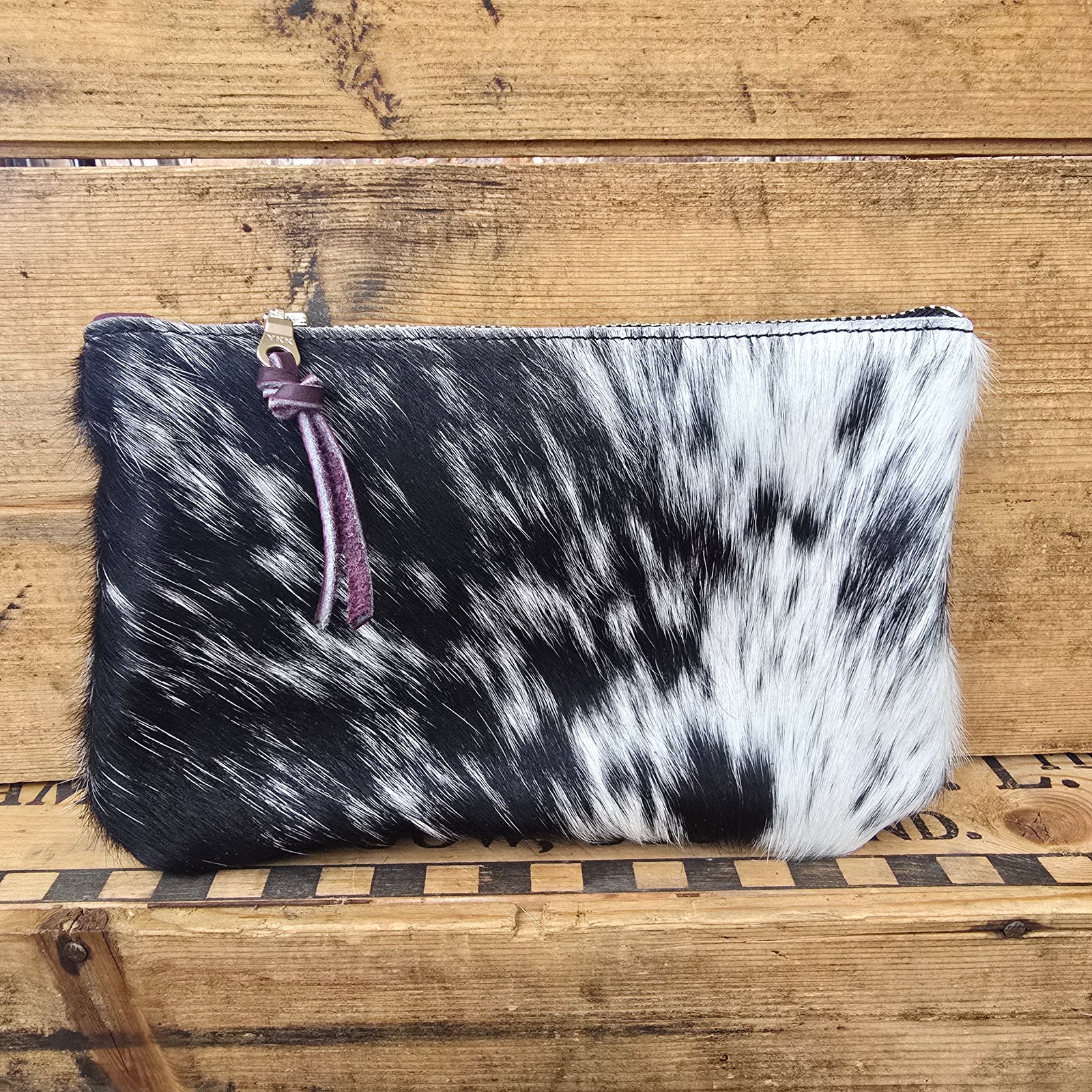 Small Cowhide Catchall (Mulberry)