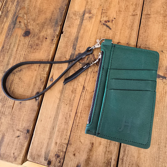 Cowhide Modesto Clutch (Kelly Green)