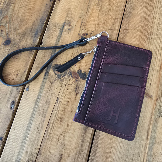 Cowhide Modesto Clutch (Merlot)