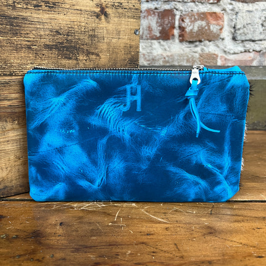 Small Cowhide Catchall (Blue Lagoon)