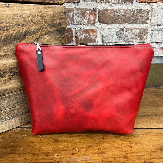 Travel Makeup Bag - Charger Red