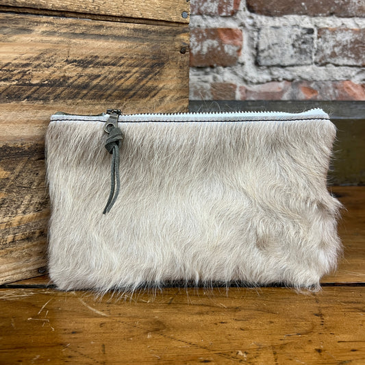 Small Cowhide Catchall (Desert Sage Suede)