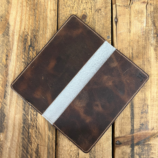 Cowhide Checkbook Cover (Chestnut)