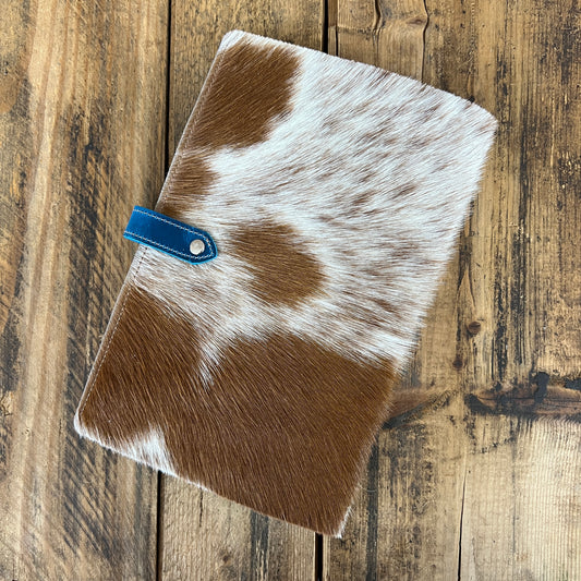 Cowhide Notebook Cover (Blue Lagoon)