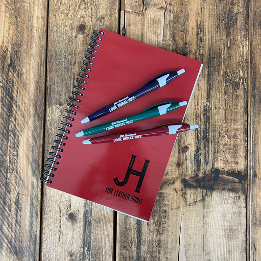 Red Notebook + Pens Set