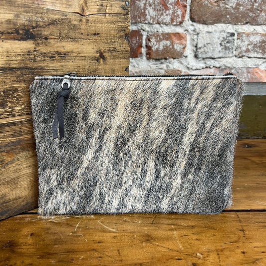 Medium Cowhide Catchall (Charcoal)