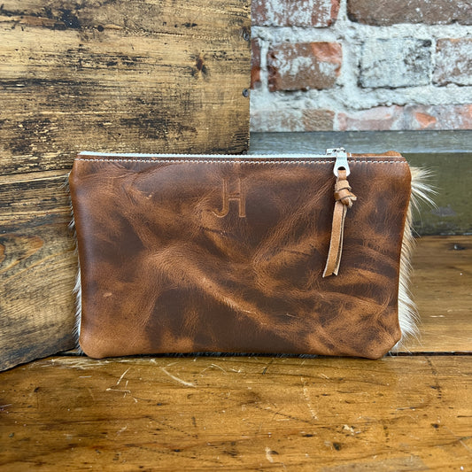 Cowhide Catchall (Caramel)
