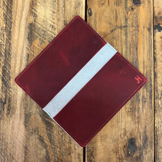 Cowhide Checkbook Cover (Charger Red)