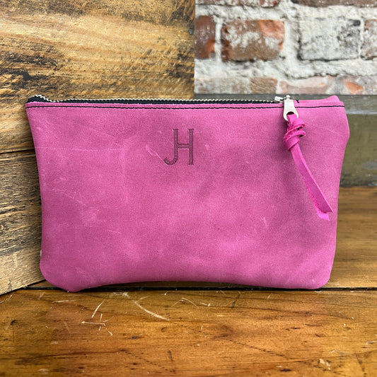 Small Cowhide Catchall (Hot Pink)