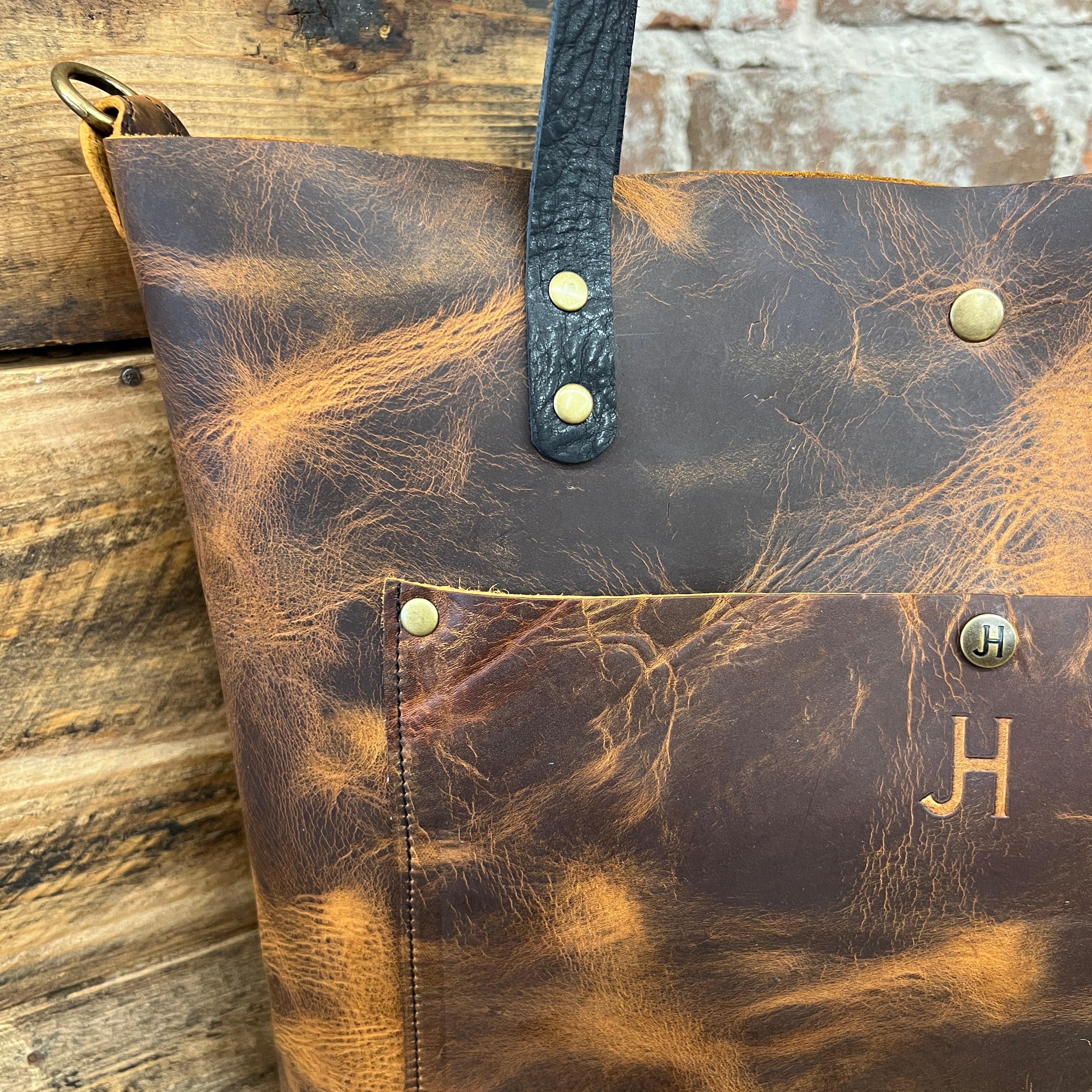 The Tote - Jill's Homestead - Vegetable Tanned Leather - Brown