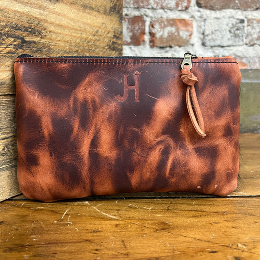 Small Cowhide Catchall (Rust)
