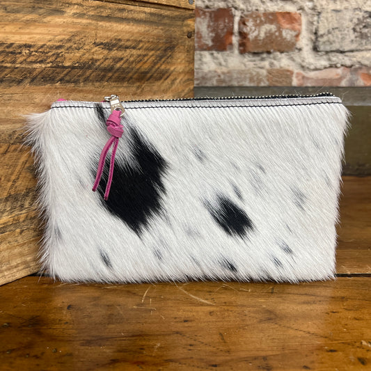 Small Cowhide Catchall (Hot Pink)